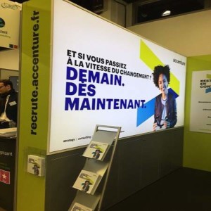 stand avec caisson lumineux