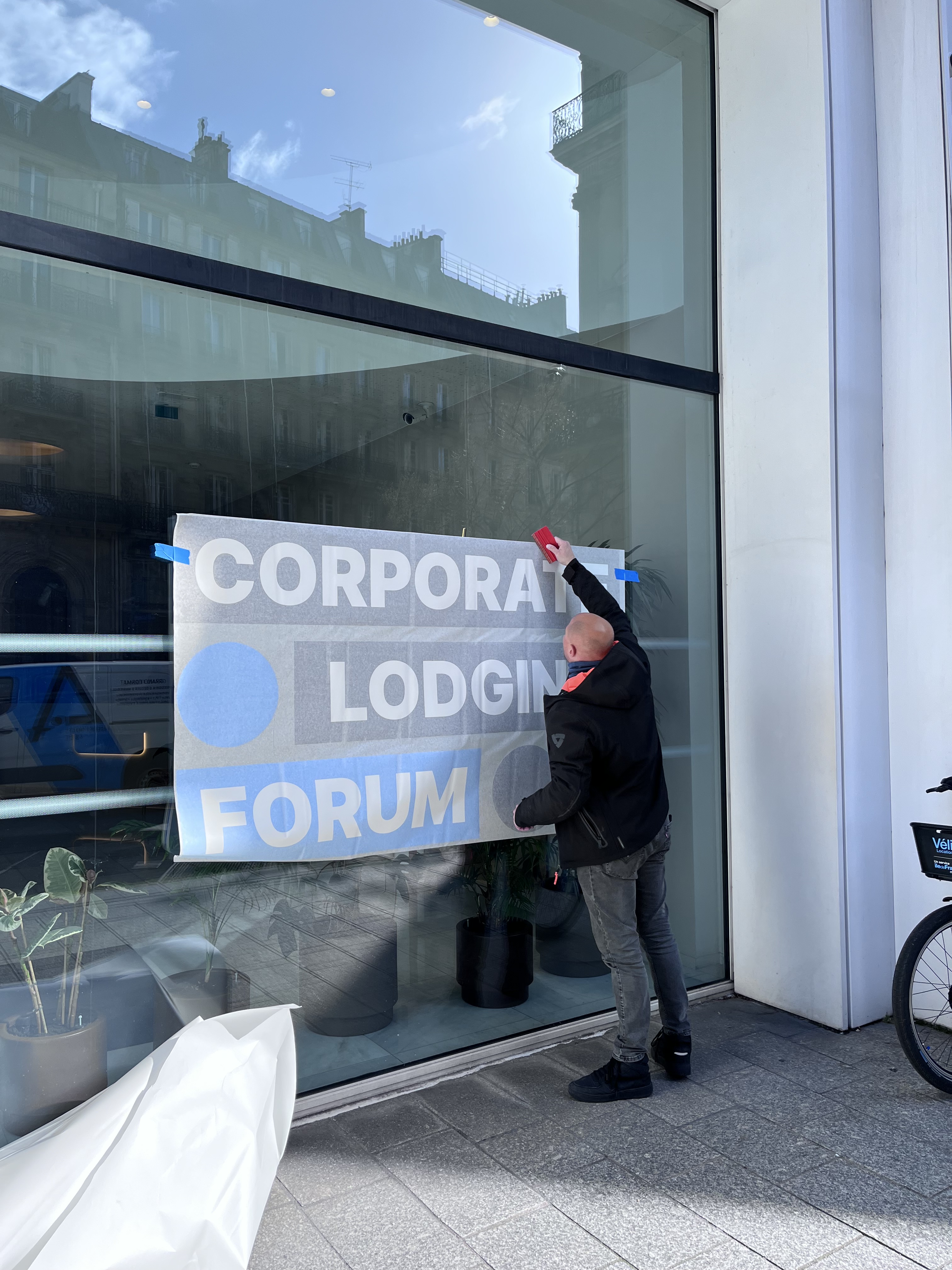 Habillage rambarde bache suspendue