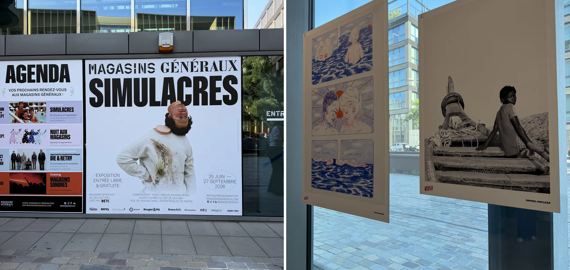 Magasins Généraux BETC et œuvres VizuVizu imprimées en Fine Art puis contrecollées sur Dibond